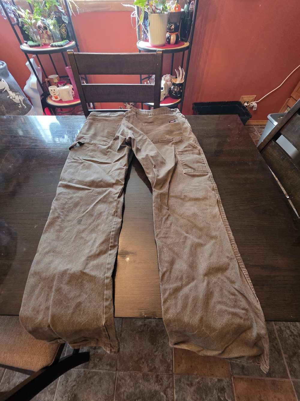 Dickies Men's Bootcut Cargo Jeans in Brown